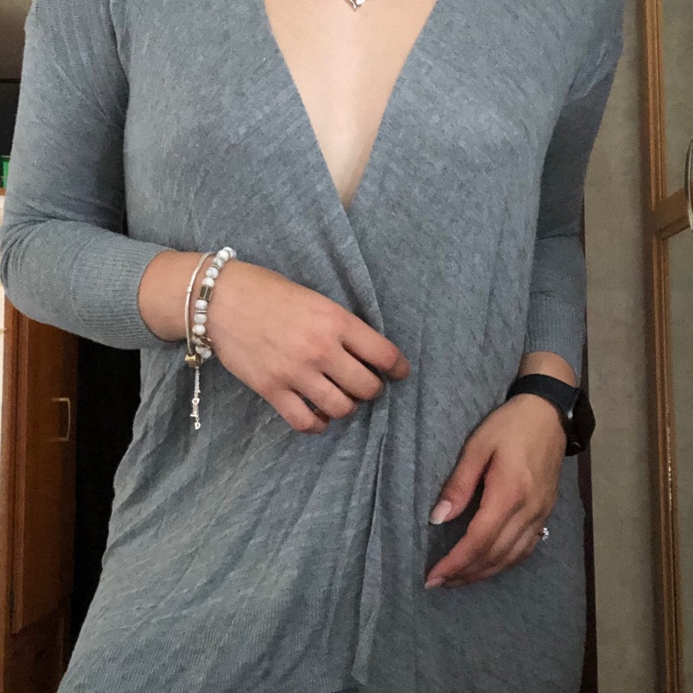 Grey cardigan